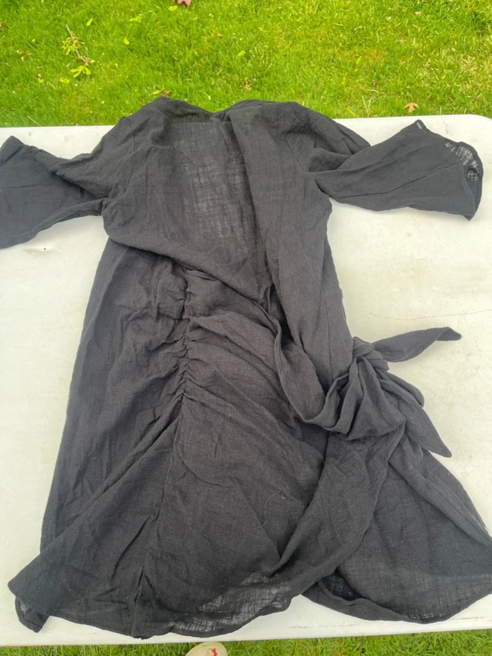 Mikuta Black Wrap Dress - Picture 4 of 4